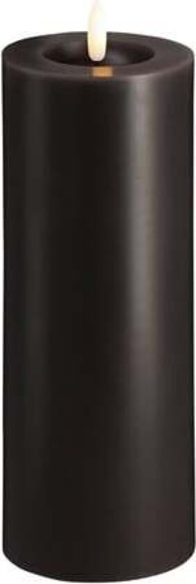 LED pillar candle - Melted Charcoal 74x200 mm