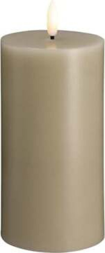LED pillar candle - Kit grey - 74x150 mm
