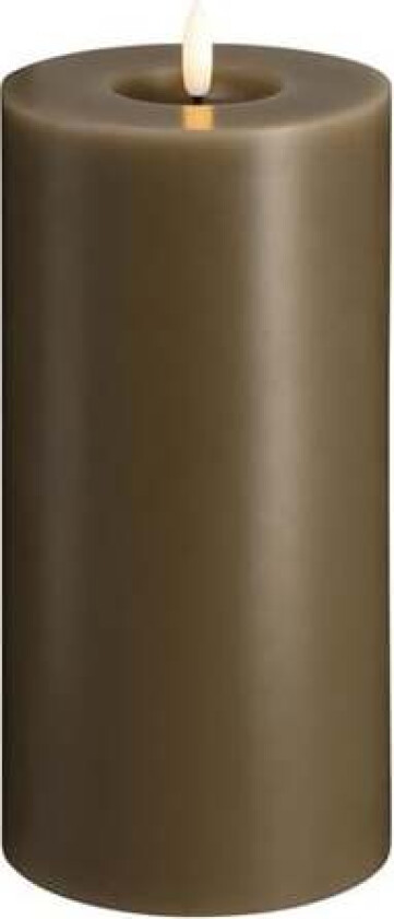 LED pillar candle - Melted Dark sand - 99x200 mm