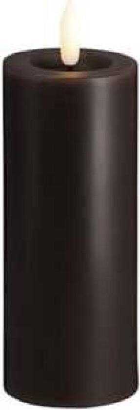 LED pillar candle - Melted Charcoal - 49x125 mm
