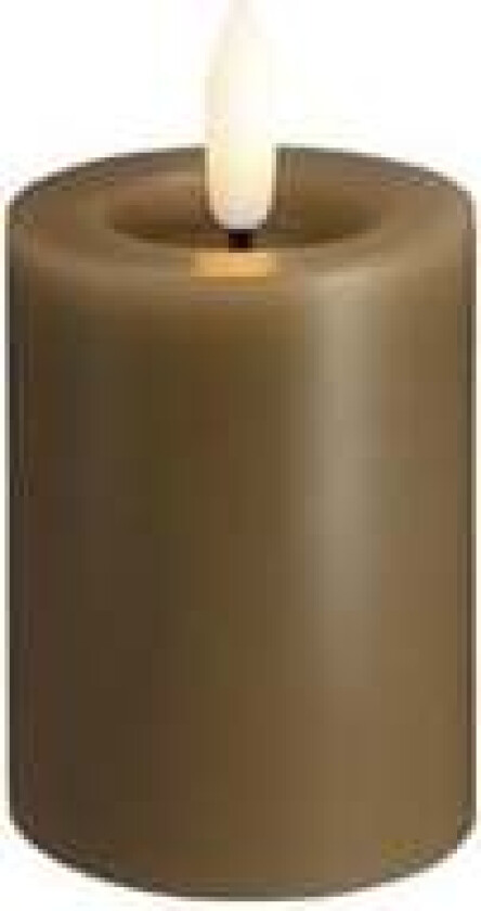 LED pillar candle - Melted Dark sand - 49x75 mm