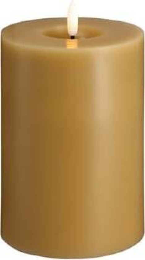 LED pillar candle - Melted Honey mustard - 99x150 mm