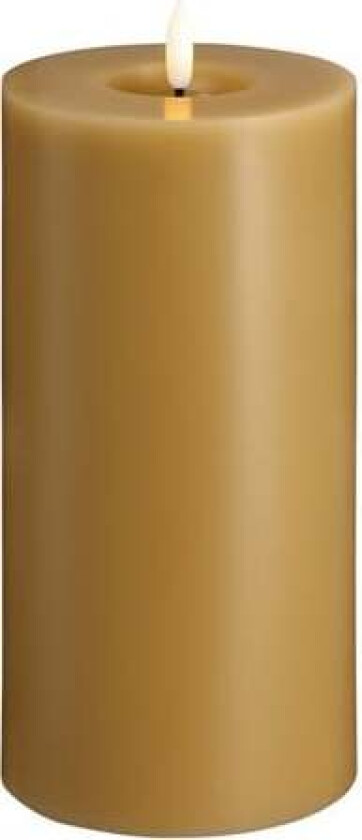 LED pillar candle - Melted Honey mustard - 99x200 mm