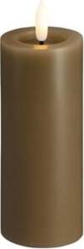 LED pillar candle - Melted Dark sand - 49x125 mm