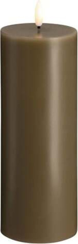 LED pillar candle - Dark sand - 74x200 mm