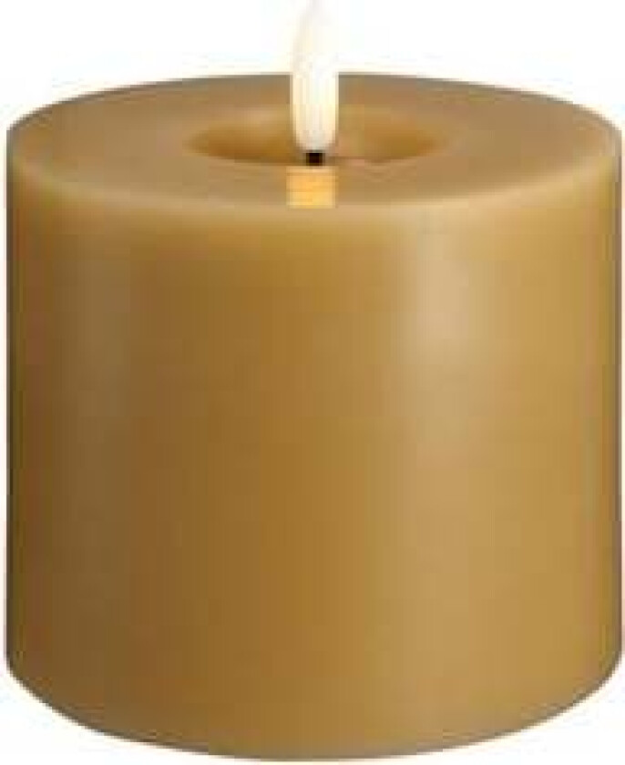 LED pillar candle - Melted Honey mustard - 99x100 mm