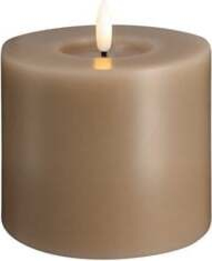 LED pillar candle - Melted Sand - 99x100 mm