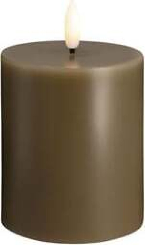 LED pillar candle - Dark sand - 74x100 mm