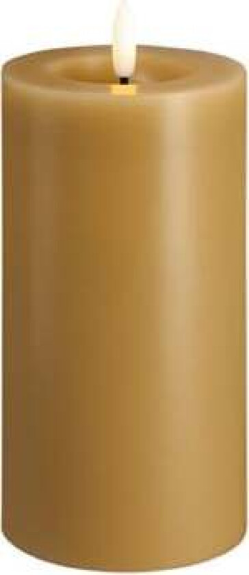 LED pillar candle - Melted Honey mustard - 74x150 mm