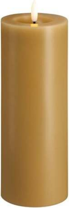 LED pillar candle - Melted Honey mustard - 74x200 mm