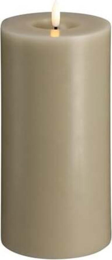 LED pillar candle - Melted Kit grey - 99x200 mm