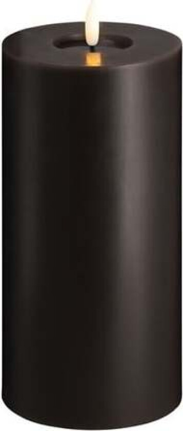 LED pillar candle - Melted Charcoal - 99x200 mm