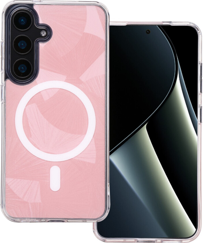 Flash Mag Deksel for Samsung Galaxy S24 og S25 - Rosa