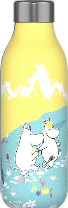 Bottle Up Mummi termoflaske 0,5 L Mummi i skogen gul/blå