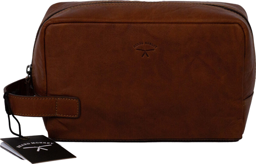 Toiletry Bag Leather Brandy