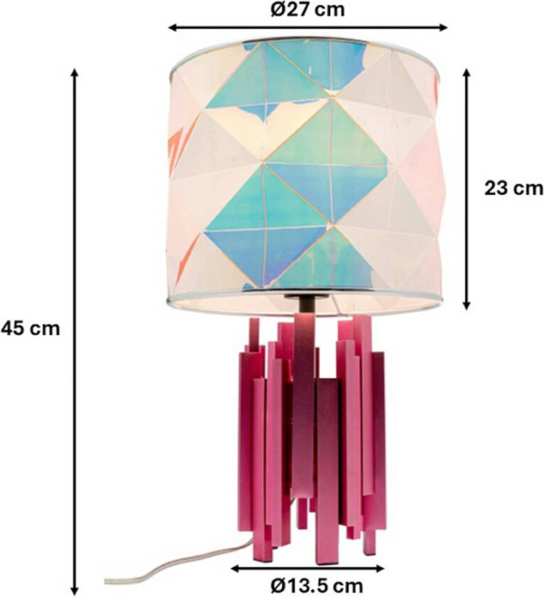 KARE bordlampe Coachella Colore, rosa/blå/hvit, 45, E27