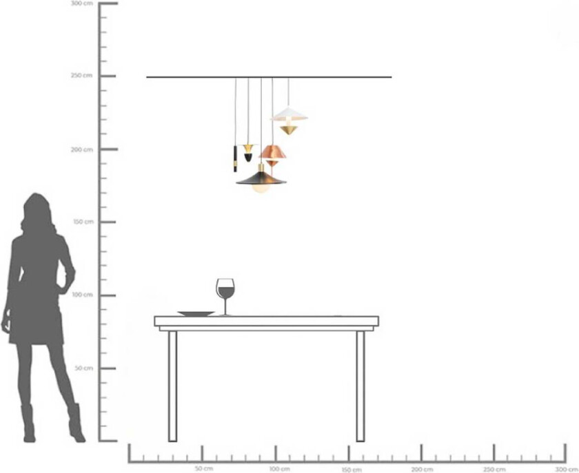 KARE hengelampe Cappelli, flerfarget, Ø 50 cm, G9