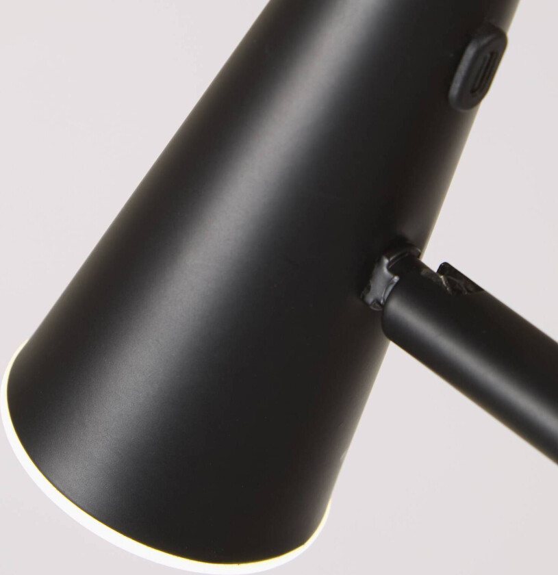 LED-batteridrevet gulvlampe 10450BK, svart, høyde 151 cm, metall