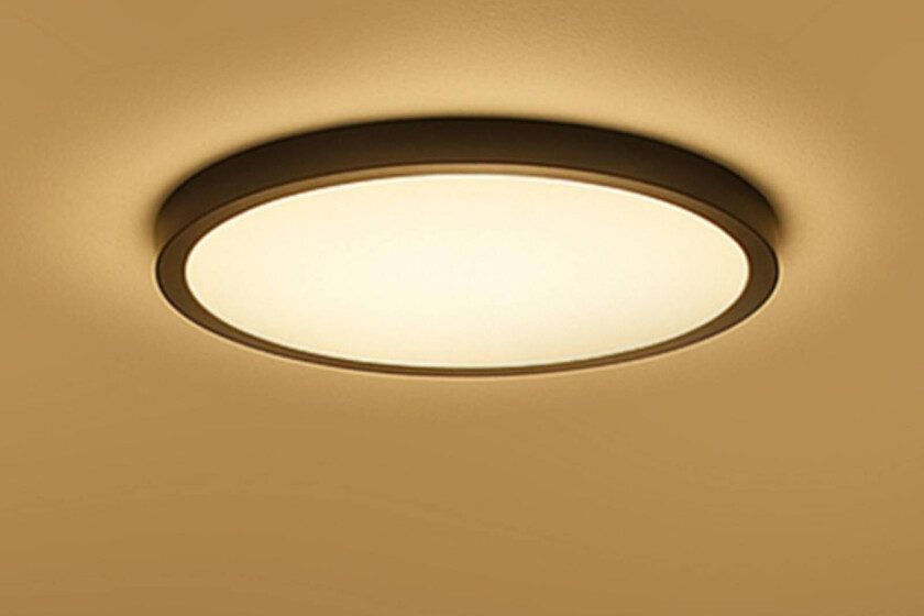 Smart LED-taklampe HALO Ø 30 cm svart IP54 RGB CCT