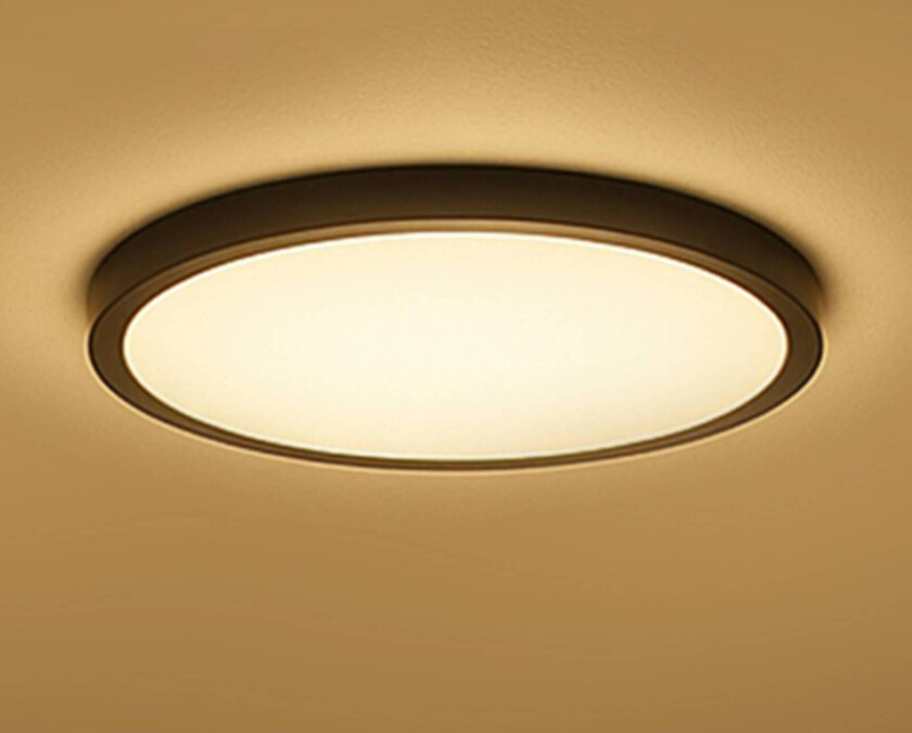 Smart LED-taklampe HALO Ø 40 cm svart IP54 RGB CCT