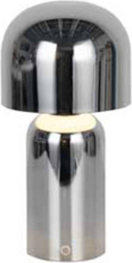 LED-batteridrevet bordlampe Niko, kromfarget, høyde 26 cm, metall