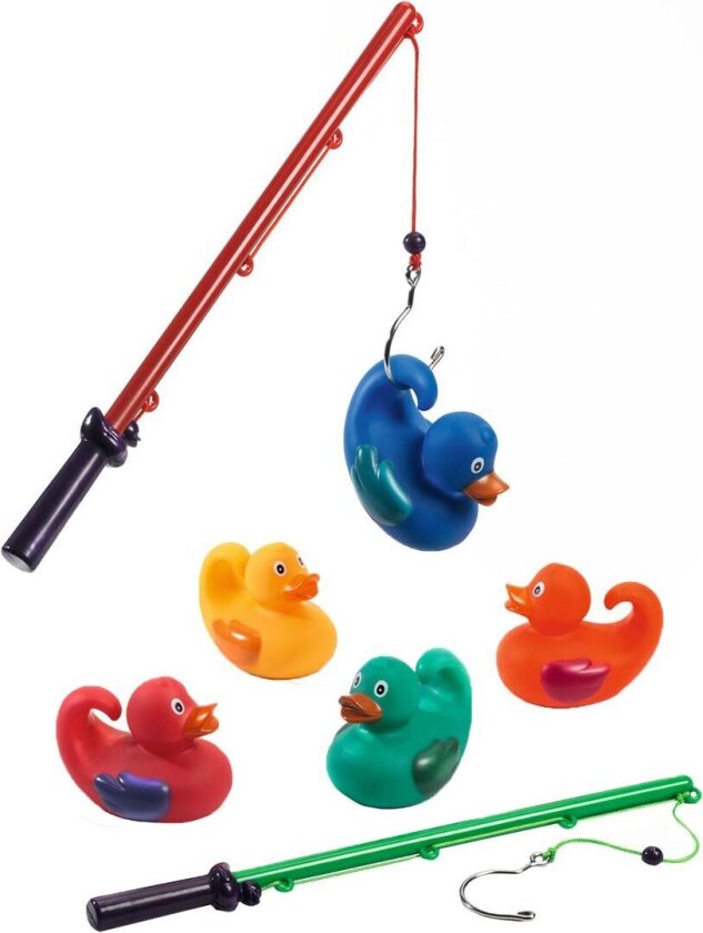 Fiskespill - Regnbuefarget Badeender - - OneSize - Badeleker