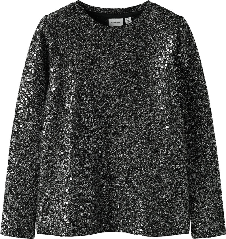 Genser - NkfSura - Svart m. Glitter - - 11-12 år (146-152) - Genser