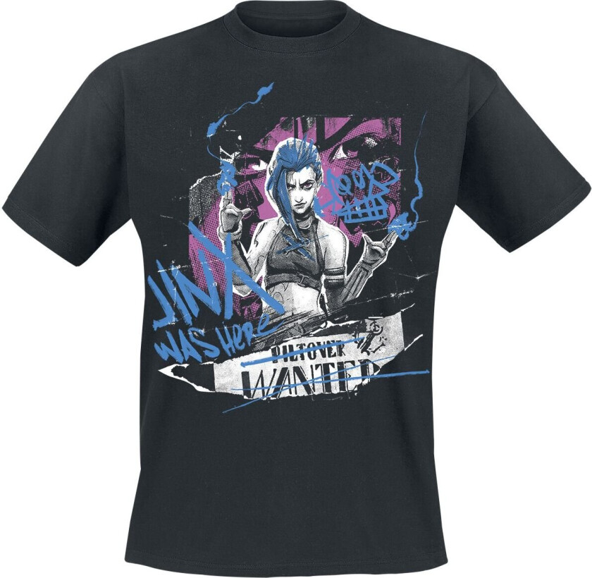 gaming T-skjorte - Arcane - Jinx was here - S til XXL - Herrer - svart