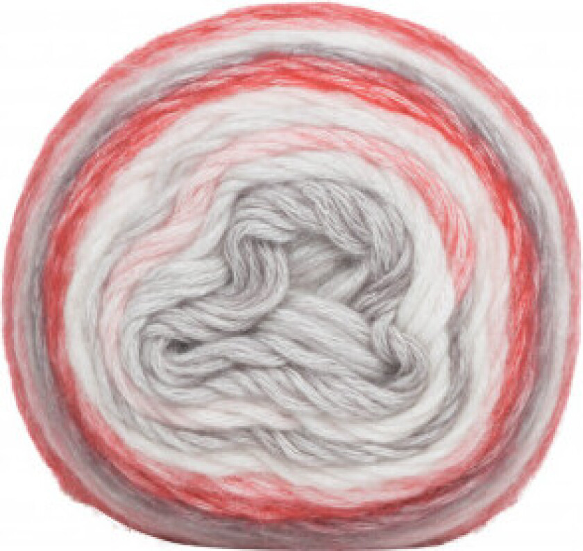 Anemone Garn 08 Hvit/Grå/Rød