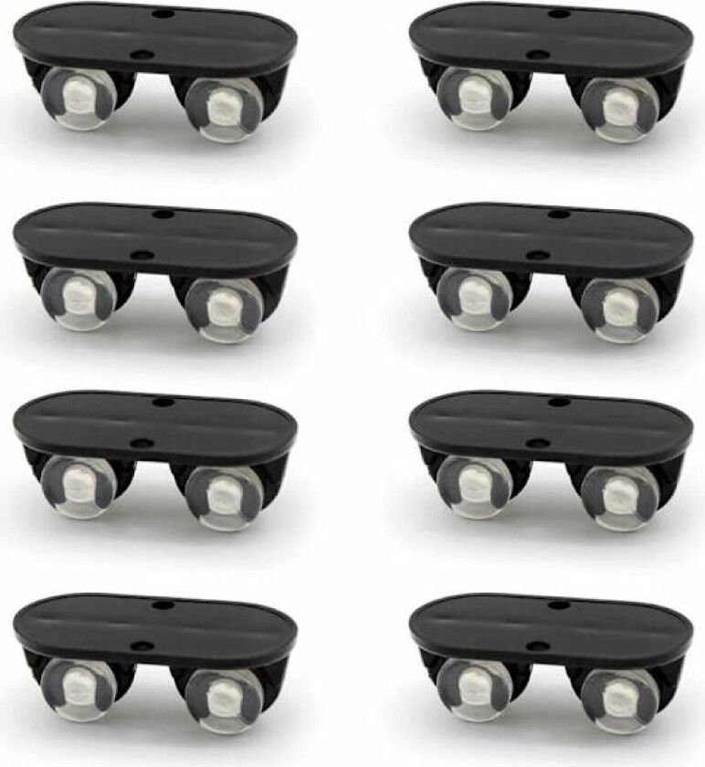 8 stk Oppbevaringsboks Hjul, Små Møbelhjul, Plast Selvklebende