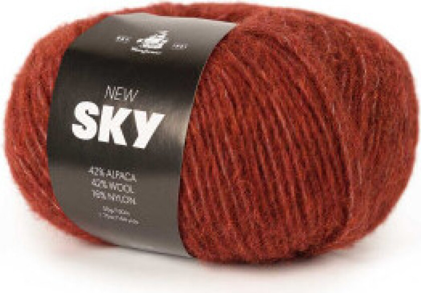 New Sky Garn Unicolor 82 Rød Oker