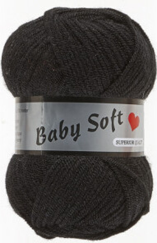Lammy Baby Soft Garn 001 Svart