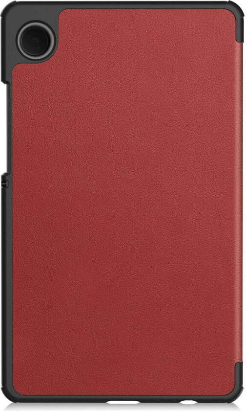 Samsung Galaxy Tab A11 Skinn Deksel m. Stativfunksjon - Vinrød