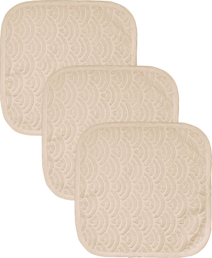 Vaskekluter - 3-pack - Mandel - - OneSize - Vaskeklut