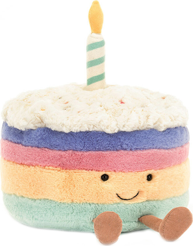 Kosedyr - 15x15 cm - Underholdningsting Rainbow Bursdag - - OneSize - Kosedyr