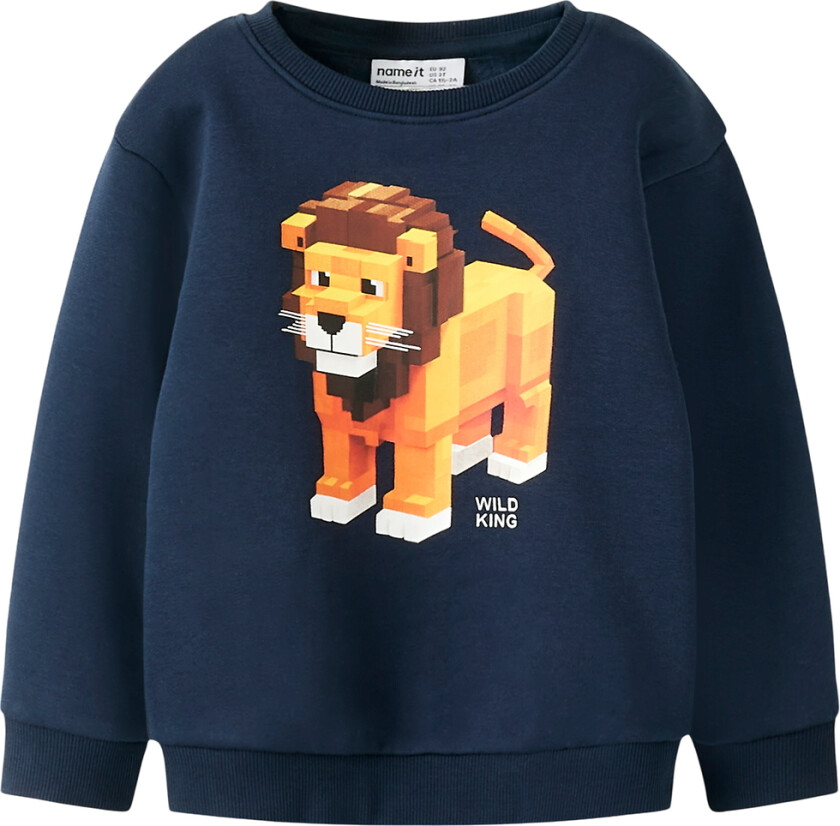 Collegegenser - NmmSigurt - Navy Blazer - - 3 år (98) - Collegegenser