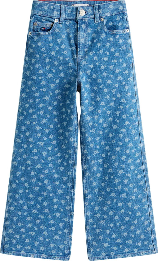 Jeans - Vide ben - Flower - Light Denim - - 10 år (140) - Jeans