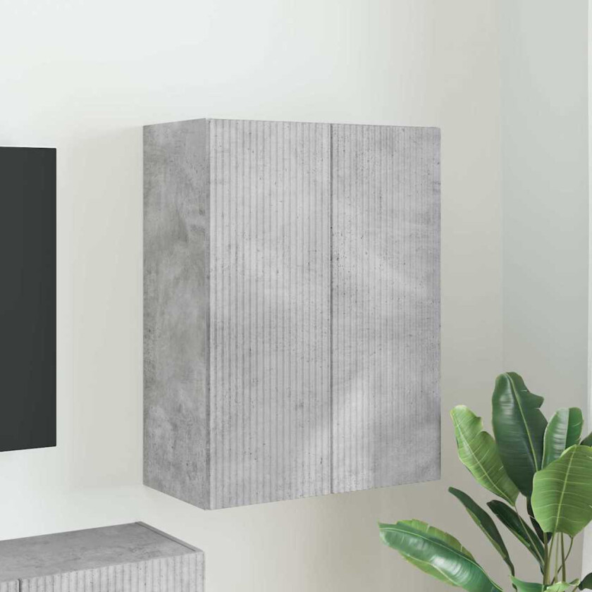 TV Veggskap Betonggrå 59,5 x 31 x 80 cm Konstruert tre