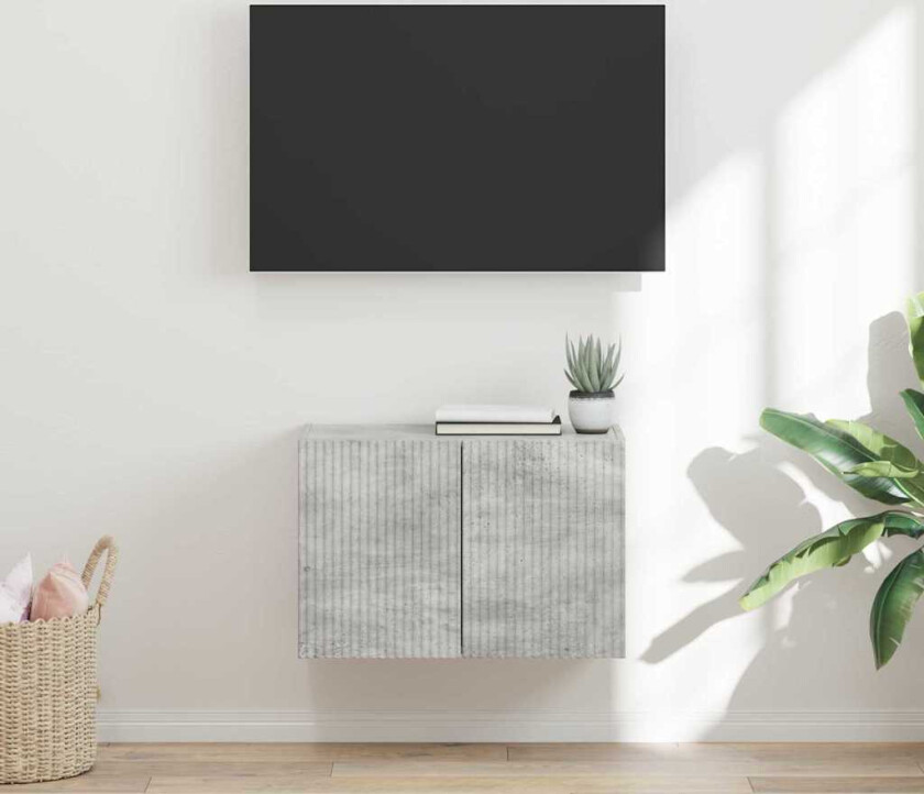 TV Veggskap Betonggrå 59,5 x 31 x 40 cm Konstruert tre