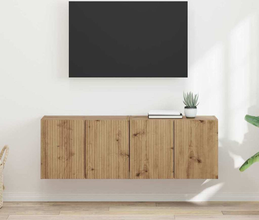 TV Veggskap 2 pcs Artisan Eik 59,5 x 31 x 40 cm Konstruert tre