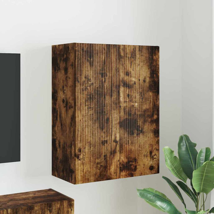TV Veggskap Røkt eik 59,5 x 31 x 80 cm Konstruert tre