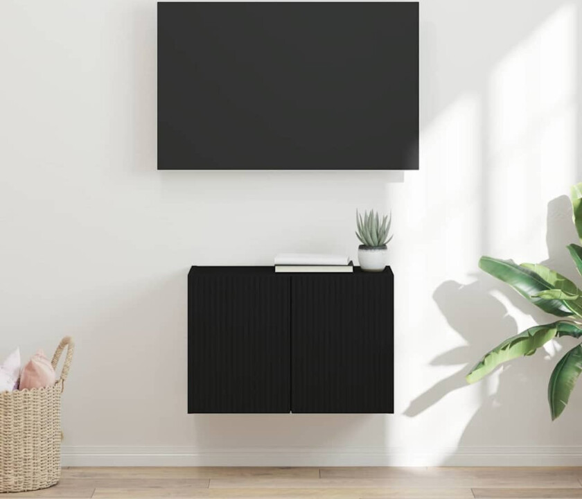 TV Veggskap Veggmontert Svart 59,5 x 31 x 40 cm Konstruert tre