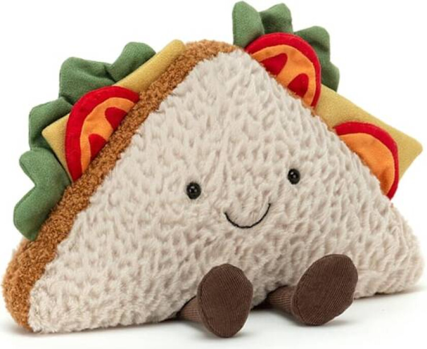 Jellycat Amuseables Sandwich Kosedyr, 25 cm | Matplysj | Morsom Gaveidé