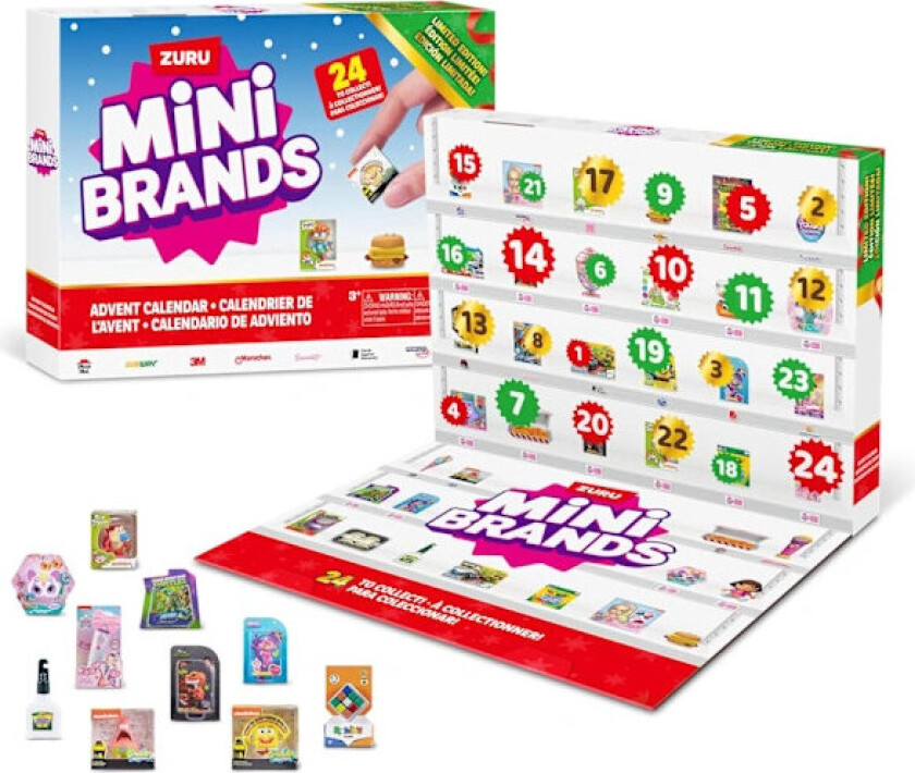 Mini Brands Adventskalender 2024 fra Mini Brands Limited Edition Adventskalender, Inkluderer Mini Brands, Mini Leker &