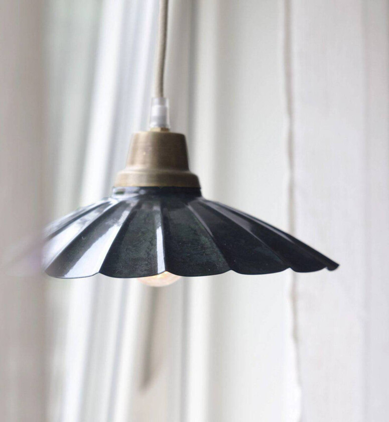 hengelampe Ester, blå, Ø 24 cm, stikkontakt, E27