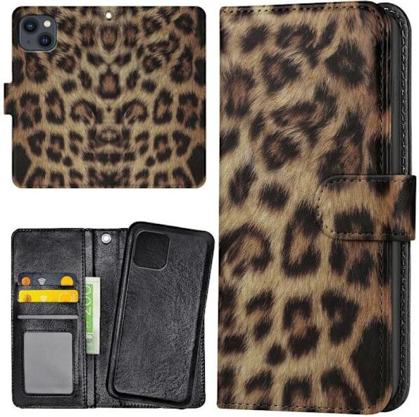 iPhone 14 - Lommebok Deksel Leopard