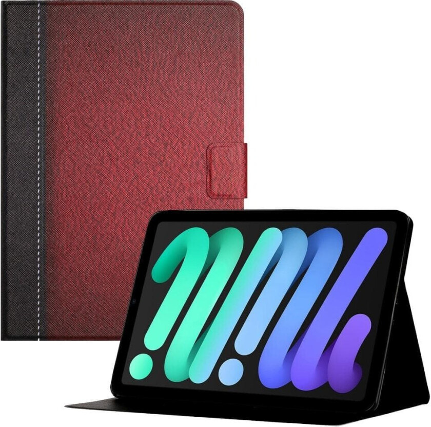 For iPad 10.9 (2022) Gen 10 sammenleggbart deksel, stativ - rød