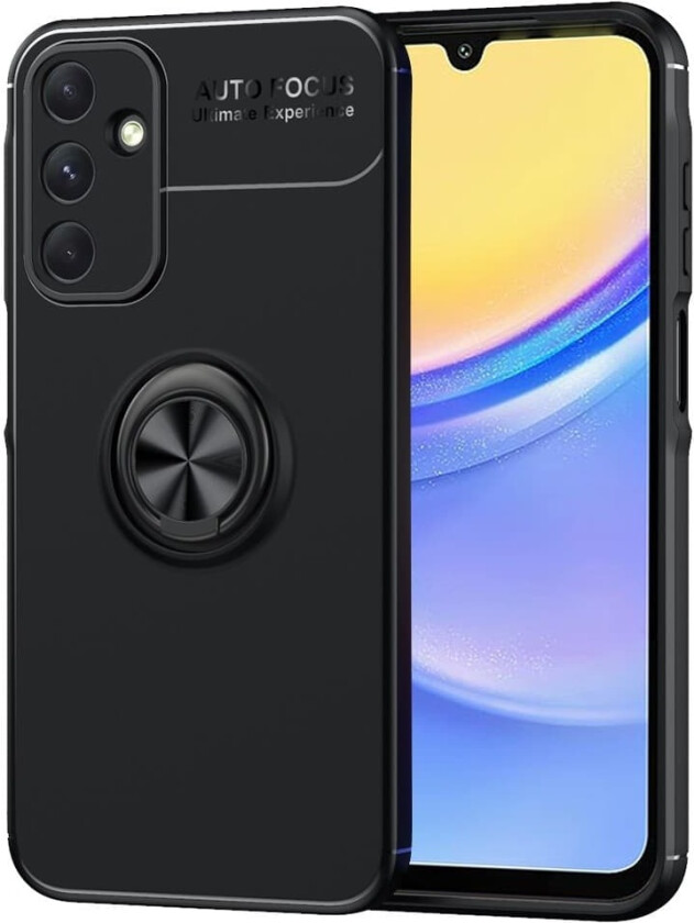 Samsung Galaxy A15 TPU Deksel Med Fingerring - Svart