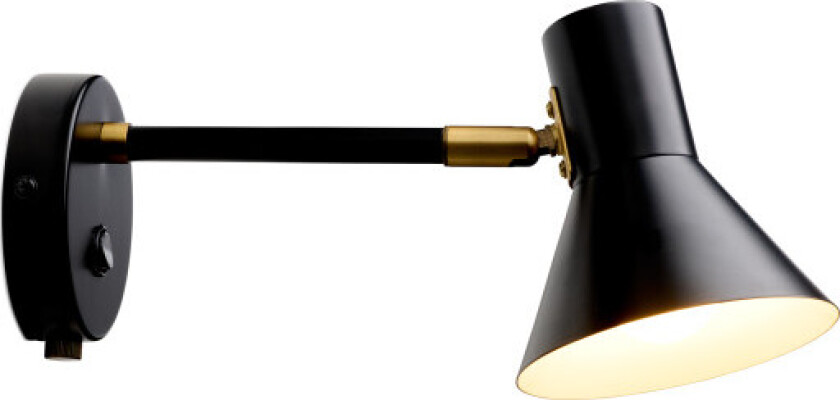 Style vegglampe, svart