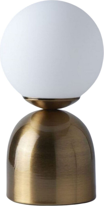 242095 bordlampe - hvitt glass og metall